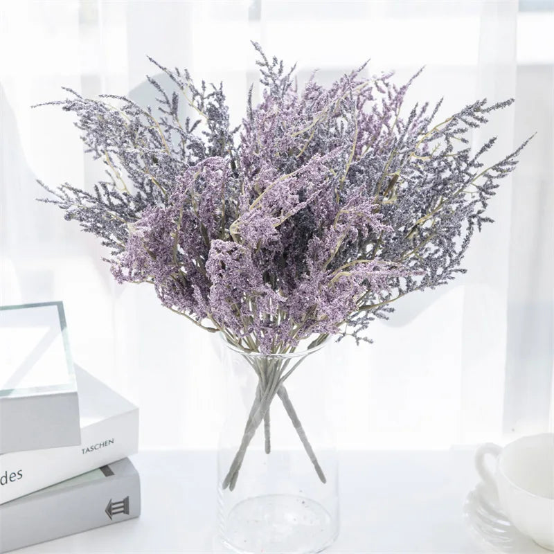 bouquet artificiel moderne fleurs mixtes couleurs chaudes herbe soie décoration table événement mariage