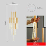 suspension lumineuse moderne or blanc brillantes élégante verre fixée chaînes