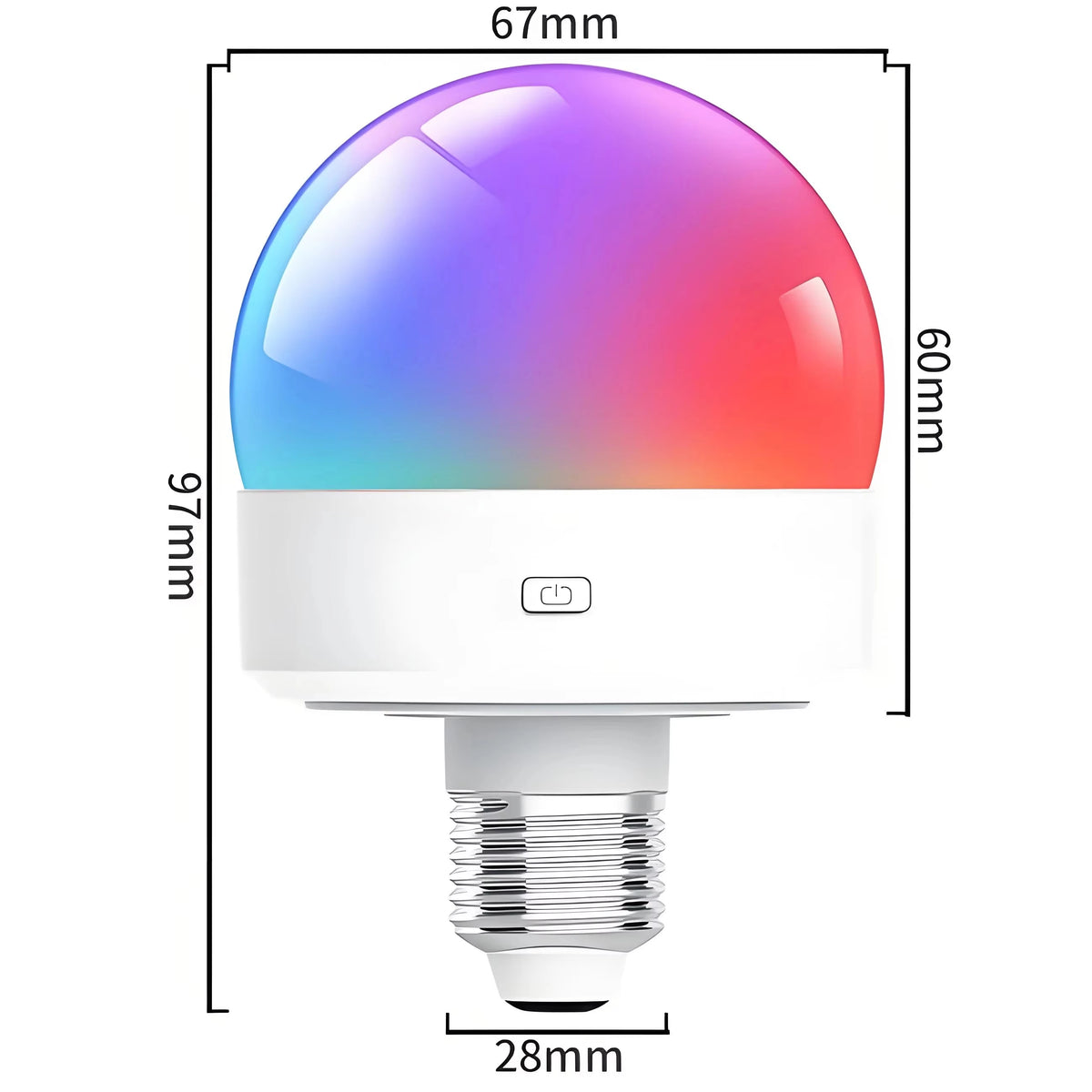 ampoule led rechargeable e27 usb multicolore gradient moderne télécommande adhésif blanc rouge bleu vert