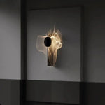 Lampes murales modernes ondulé ombre projetée noir argenté chambre coucher entrée