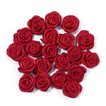 fleurs artificielles roses polyester clips décorations mariage anniversaire intérieur 1.5cm