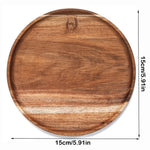 assiette ronde bois marron clair minimaliste rustique dîner pain grande petite