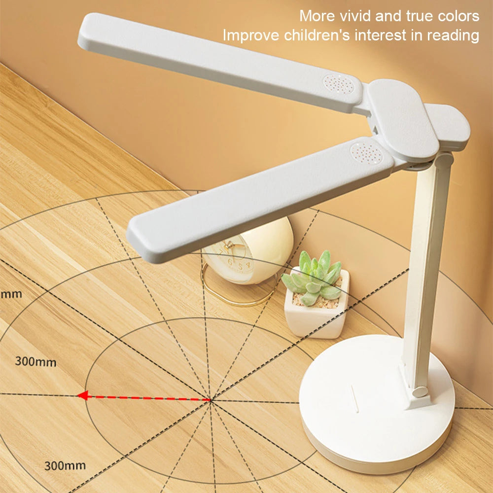 lampe pliable blanc moderne bras articulés led intensité variable usb eye protection chambre nocturne