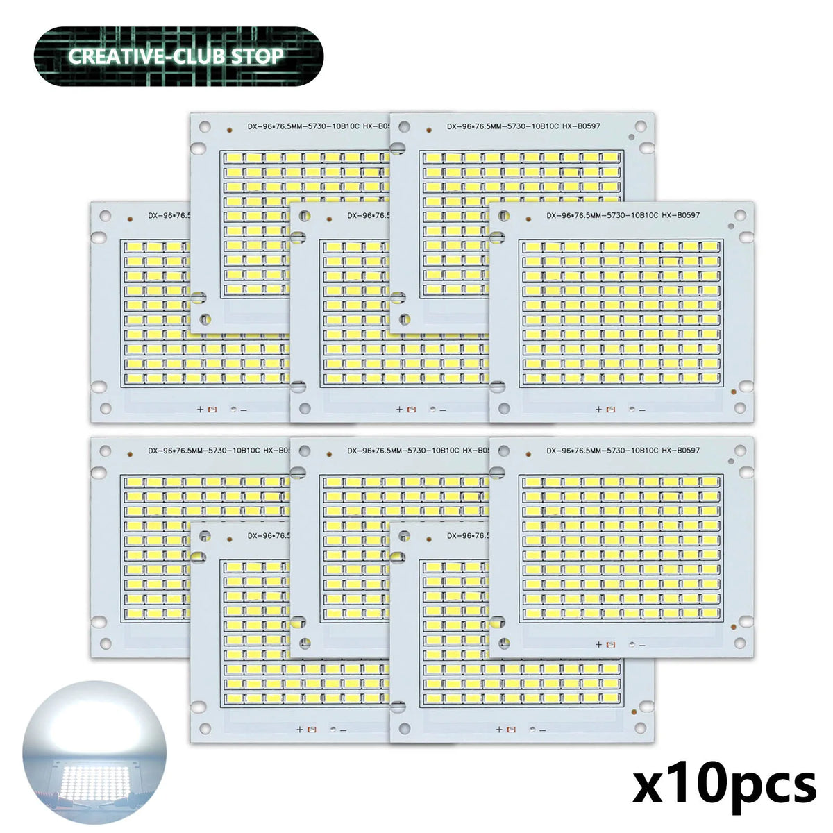 Panneau LED 50W blanc froid 6500K 5000LM 96x76.5mm matrice diodes moderne