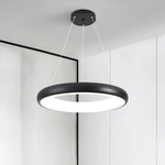suspension lumineuse moderne noir blanc doré rond lisse opaque chaines led 2000 82000lm