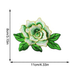 broderies 3d fleurs roses pivoines adhésif transparents motifs floraux couleurs bleues vertes rouges jaunes