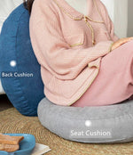 coussin sol rond velours polyester anti décubitus beige gris bleu moderneComfortable42cm47cm55cm
