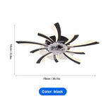 ventilateur led moderne noir blanc rayures horizontales télécommande intérieur lumière aération