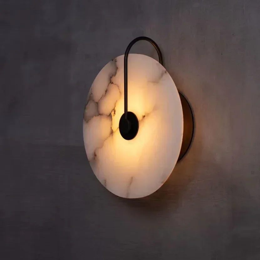 applique murale led marbre moderne blanc noir éclairage cuisine chambre couloir moderne