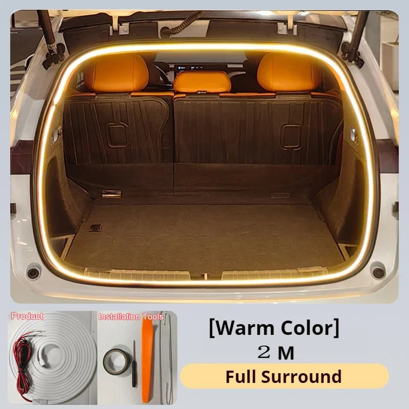 ruban lumineux blanc moderne ambiant intérieur voiture décoration LED 2m 4m lumière chaude