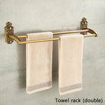 accessoires salle bain doré ornements floraux finition brillante classique porte savon porte gobelet porte
