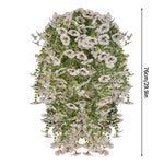 guirlande suspendue artificielle fleurs roses blanches violettes orange jaunes naturelles decoration jardin fete mariage