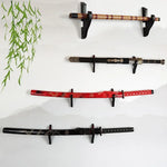 support mural bois épées katana décor japonais zen présentoir couteaux salle mangerDecorationMurale