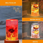 bases lumineuses led bois naturel moderne 8cm 10cm 6cm câble usb minimaliste