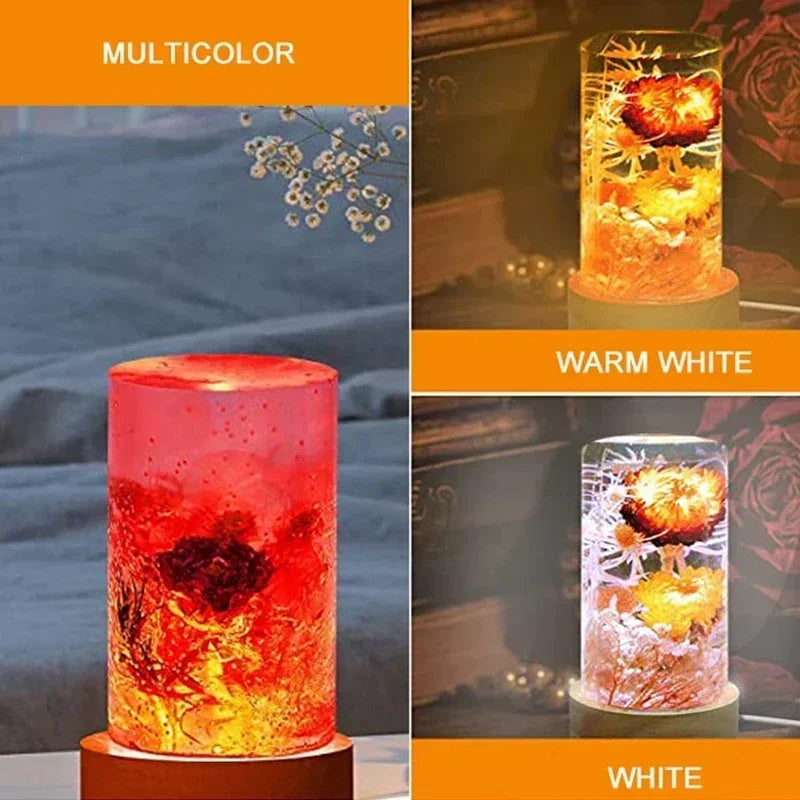 bases lumineuses led bois naturel moderne 8cm 10cm 6cm câble usb minimaliste