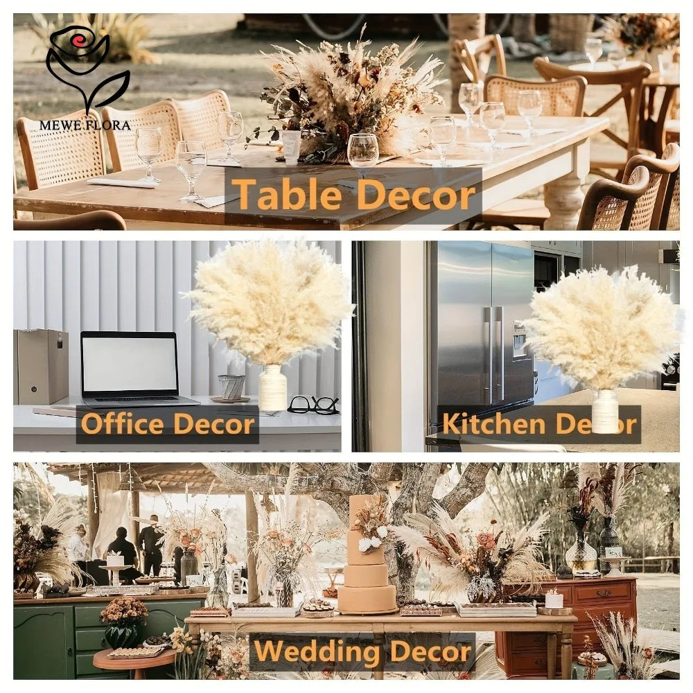 bouquet pampas séchées naturelles décoration maison anniversaire baby shower graduation rustic styleintérieur festive