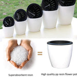 pots fleurs résine moderne blanc noir opaques intérieurs corde coton dimensions variées