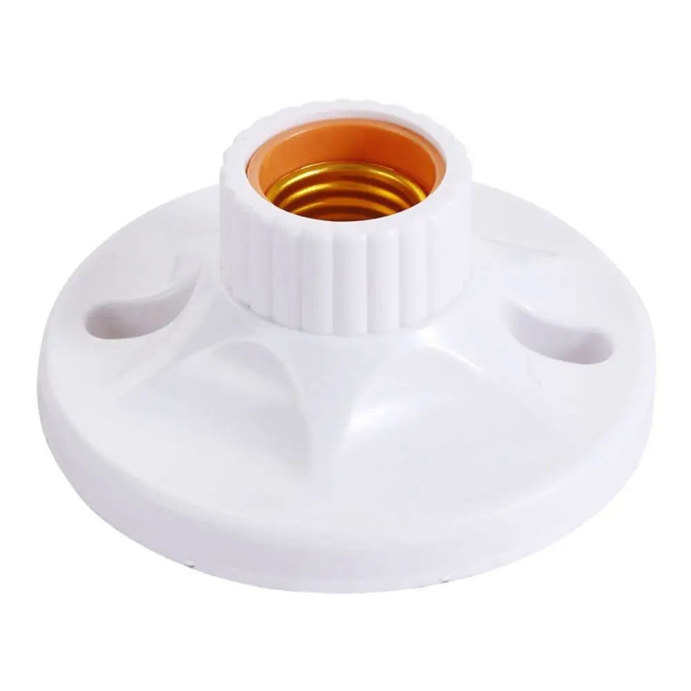 socle ampoule blanc moderne rainuré fixations e27 led base lampe