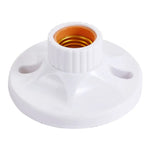 socle ampoule blanc moderne rainuré fixations e27 led base lampe