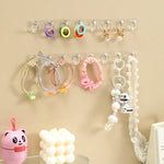 présentoir mural transparent bijoux accessoires cheveux crochets moderne minimaliste adhésif