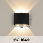 applique murale led contemporaine noire ip65 mur salon éclairage maison 3000k 85265v