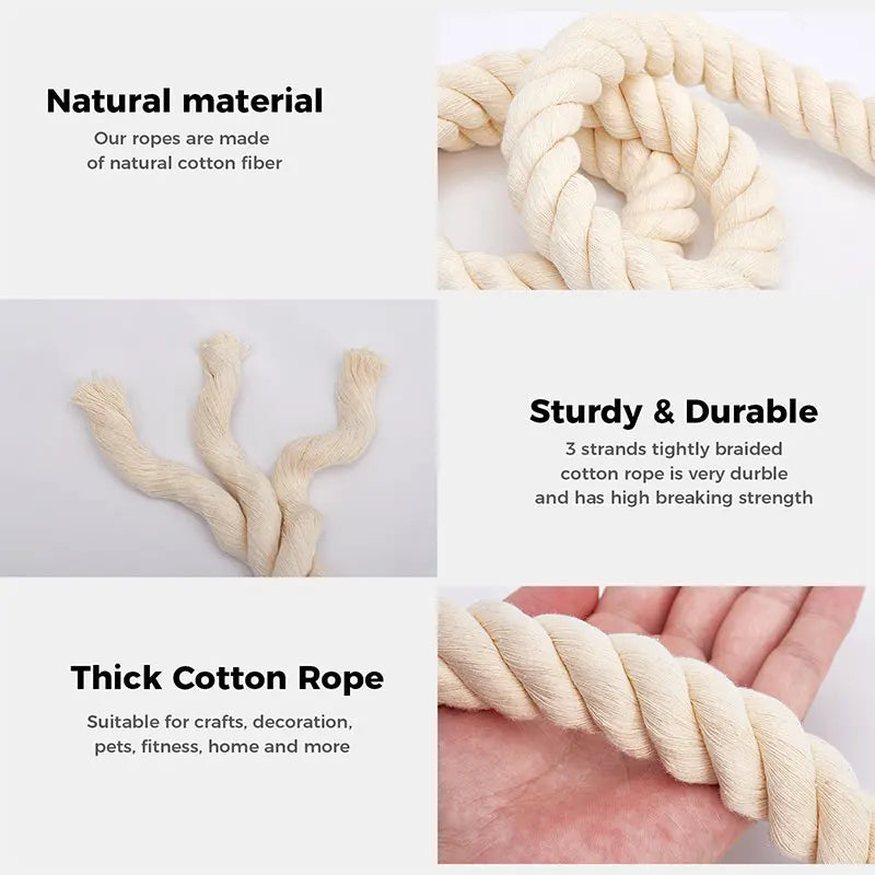 corde coton tissée rustique 10 12 15 20mm beige clair haute ténacité artisanat bricolage