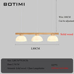 suspension lumineuse trois abat jours bois blanc laiteux moderne minimaliste chambre salon étude
