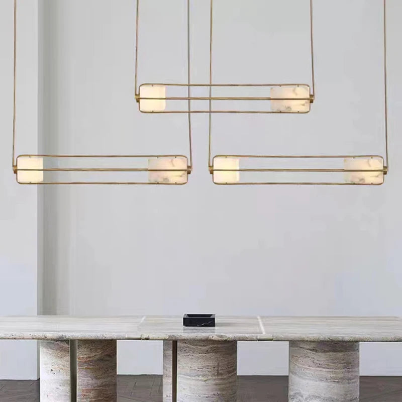 suspension lumineuse moderne minimaliste pendentif noir rectangle métal opaque 2000 82000 lumens