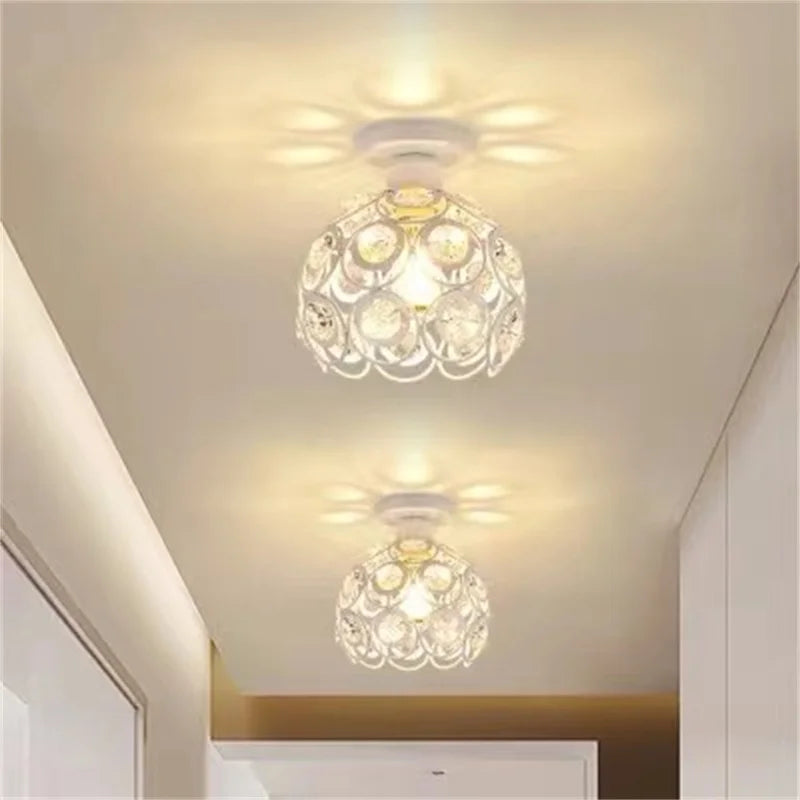 pendant semi encastré cristal moderne ampoule edison lumiere brillante deco florale eleɡante