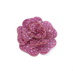 broches fleurs relief strass couleur bleue rose marron adhésif élégantes vêtements accessoires mode classiques