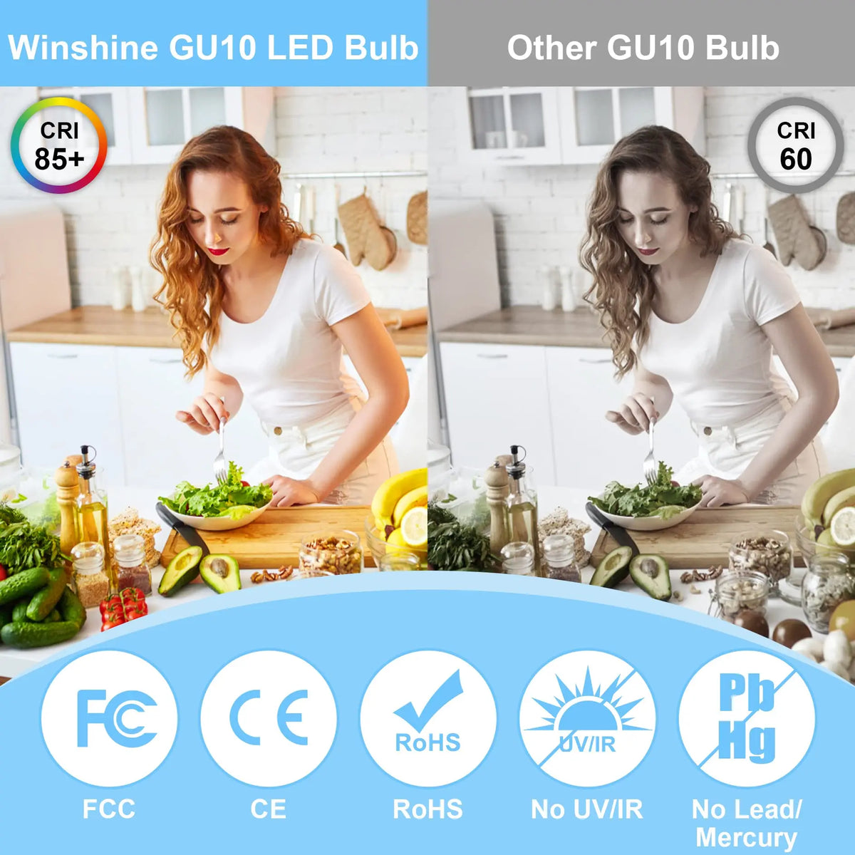 ampoules led gu10 blanc chaud neutre variable 3w 6w 9w 12w sans scintillement moderne