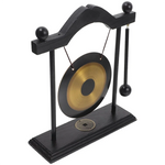 ornement feng shui gong noir doré rond brillant maison chic brass déco