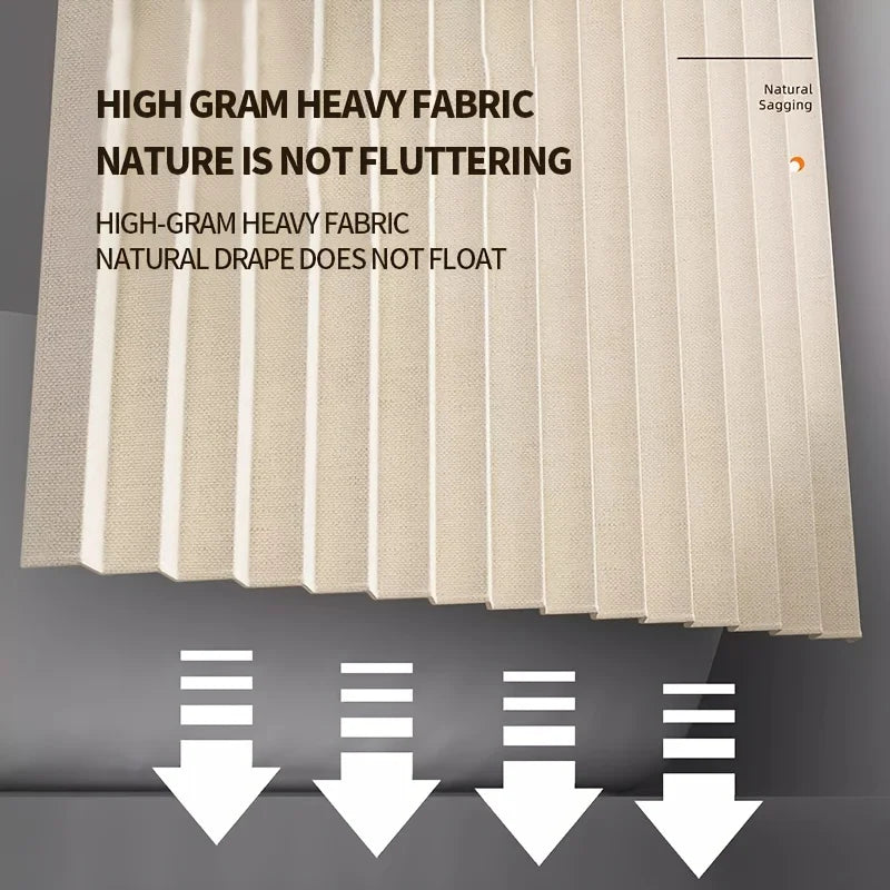 rideau douche pliable polyester plissé gris beige moderne opale variable ball hooks aimant sangle