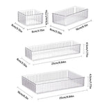 organisateur rangement transparent moderne boîtes rangement empilable vertical bureaux maison