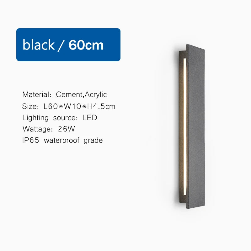 applique murale led moderne gris blanc calcaire étanche extérieure entrée jardin villa