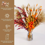 bouquet fleurs séchées naturel rouge blanc orange décoration intérieure automne table vaseHomeAssemblons informations prioritaires