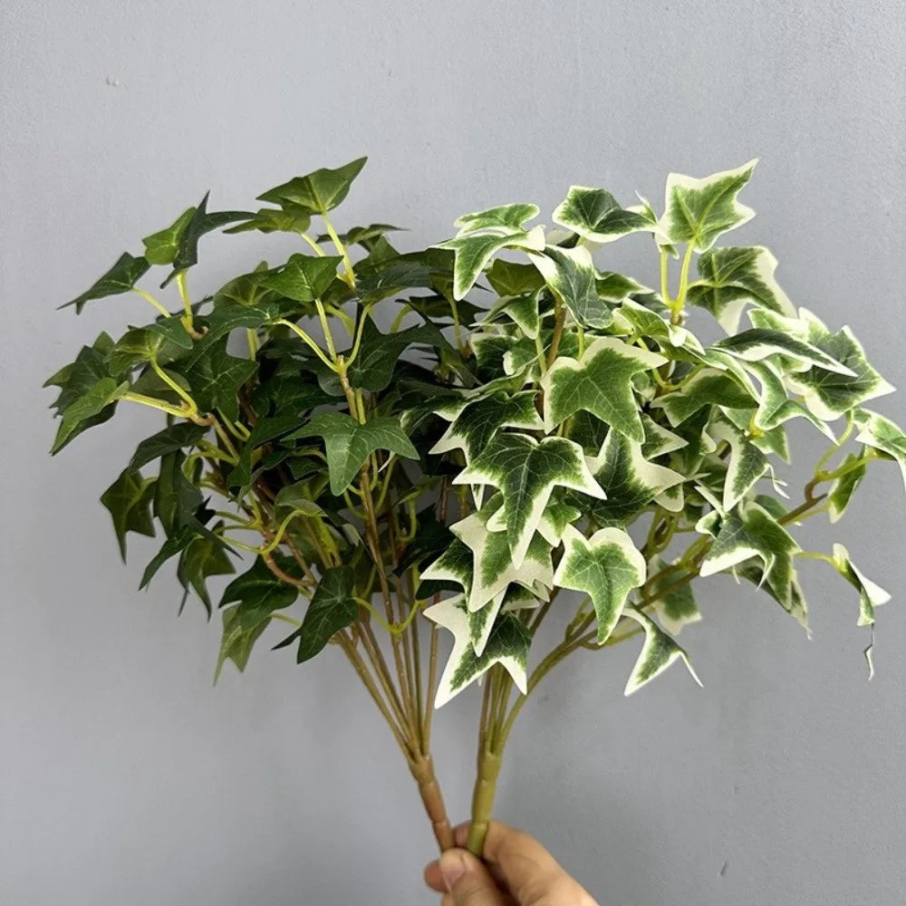 plantes artificielles vertes feuilles pentagonales moderne intérieur branche naturelle aspect réel