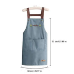 tablier cuisine imperméable bleu clair vert foncé moderne poche épinglé hello