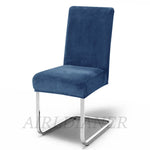 housse chaise velours doux beige moderne poignées serrage extérieur mariage banquet