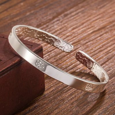 Bracelet porte-bonheur argent 925 femme vue ensemble