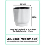 pots fleurs modernes résine blanc rayures verticaux hydroponiques plante verte autoarrosage personnes paresseuses