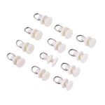 clips rideau blanc modernes anneaux métalliques accessoires volets polonais plastique