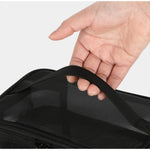 sac maquillage noir maille moderne poignée cosmétiques pinceaux maquillage rangement salle bain
