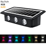 lumière solaire murale moderne adhésive led multicolore ip65 étanche jardin camping