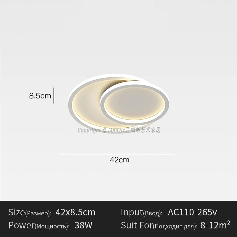 lampe led moderne blanche plafonnier aluminium facile éclairage quotidien télécommande 220v garantie 2ans