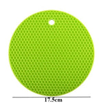 tapis protection cuisine silicone moderne vert bleu gris motifs géométriques