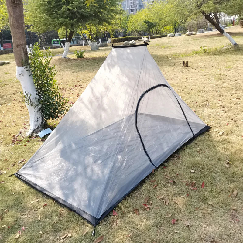 tente camping moustiquaire adulte gris noir maille fine imperméable moderne légère