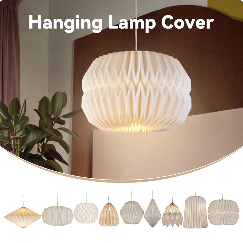 couvre lampe suspendu moderne blanc rayures horizontales fil inoxydable chambre salon decoration