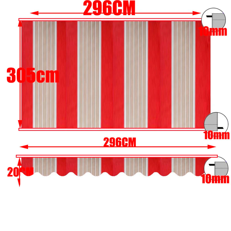 bannière d'étendage rayée moderne imperméable protection balcon jardin bleu marine rouge vert