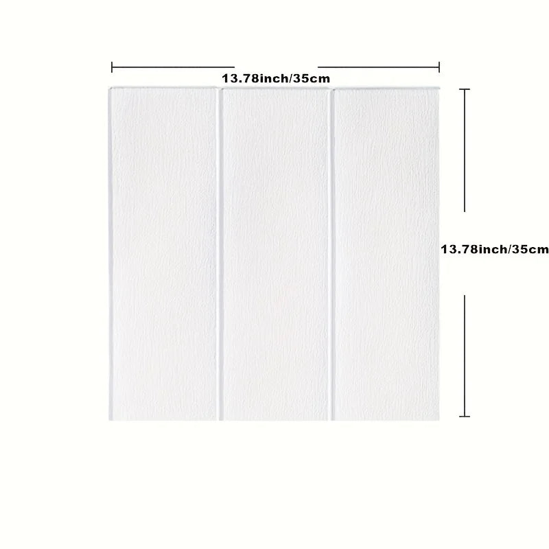 sticker mural 3d bois autocollant moderne imperméable 35x35cm naturel beige clair